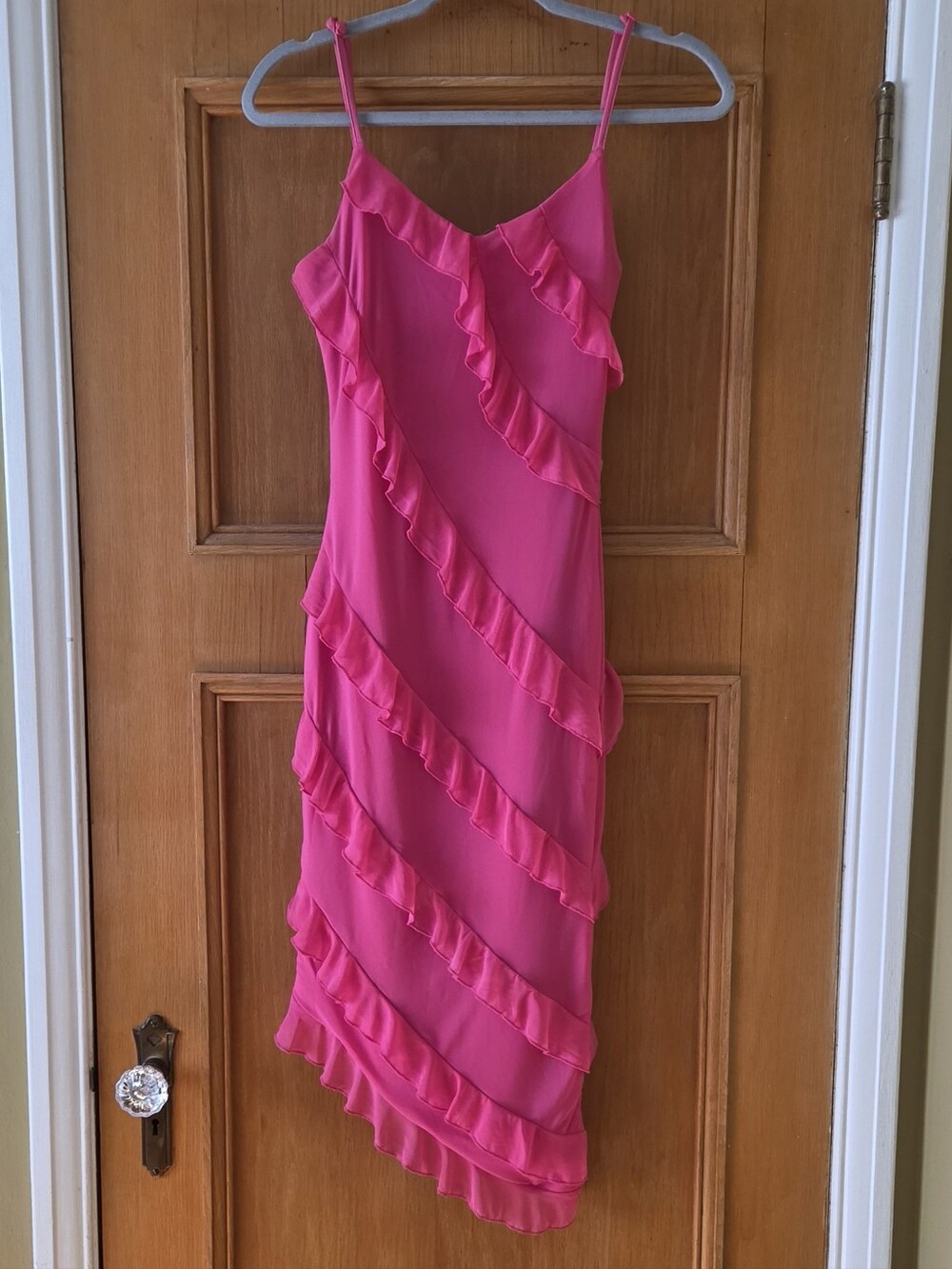 Hot Pink Ruffled Dress